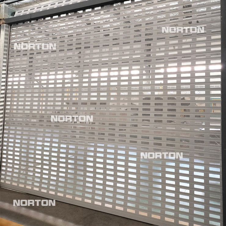 Aluminium mesh menggulung pintu